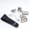 FREED Shaving Kit for Men - Safety Razor with alloy handle and 10 Japanese 6cr13 Stainless Steel, include razor base, razor travel case, christmas gifts for Men,Made in Taiwan view 2