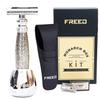 FREED Shaving Kit for Men - Safety Razor with alloy handle and 10 Japanese 6cr13 Stainless Steel, include razor base, razor travel case, christmas gifts for Men,Made in Taiwan view 1