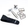 FREED Shaving Kit for Men - Safety Razor with alloy handle and 10 Japanese 6cr13 Stainless Steel, include razor base, razor travel case, christmas gifts for Men,Made in Taiwan view 2