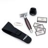 FREED Shaving Kit for Men - Safety Razor with alloy handle and 10 Japanese 6cr13 Stainless Steel, include razor base, razor travel case, christmas gifts for Men,Made in Taiwan view 2