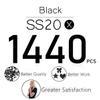 1440pcs SS20 Black Nail Flatback Rhinestones Bulk Nail Art Round Flatback Glass Gems Beads Stones Diamonds Glitter for Nails Decoration Jewels Accessories Crafts Eye Makeup Clothes Shoes (4.7mm SS20) view 4