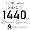 1440pcs SS20 4.7mm Crystal Clear Nail Flatback Rhinestones Bulk Nail Art Round K9 Glass Crystal White Gems Beads Stones Diamonds Glitter Nail Charms Jewels for Nails Eyes Face Makeup Clothes Crafts view 4