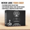 SHAVING REVOLUTION 100 Count Men's Safety Double Edge Razor Blades for Shaving - Platinum Japanese Stainless Steel Double Razor Shaving Blades for a Smooth, Precise and Clean Shave view 2