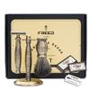 FREED Luxury Shaving Set for Men - Double Edge Safety Razor with alloy handle include 120 count Japanese 6cr13 Stainless Steel, razor stand, shaving brush,christmas gifts for Men,Made in Taiwan view 3