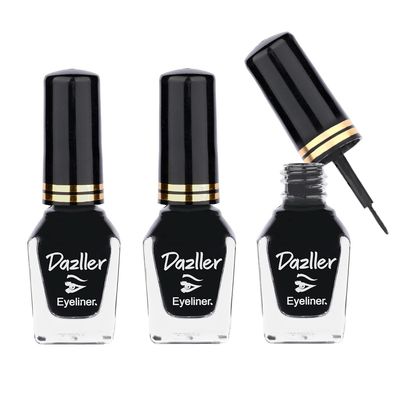 Dazller Eyeliner, Matte, Washable, Water-resistant, Smudge-proof, Up to 8 hrs stay, Lightweight, One Stroke Application 6.5mL, Black