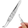 Meibomian Gland Massage Forceps Expressor Forceps Eyelid Massage Tweezers Meibomian Gland Tweezers Massage Tool Tweezers Clips Pliers Tool Remover Short Hair Stainless Steel Miss view 1