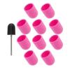 Beaupretty 50pcs Manicure Sanding Caps Set with Grit Polisher Reusable Nail Grinding Tools for Dead Skin and Removal Compatible with Electric Nail Files view 4