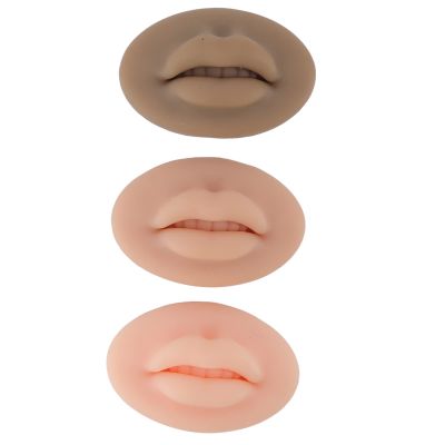 3pcs Practice Lips Silicone Lip Microblading Lip Practice Training Makeup Lips Training