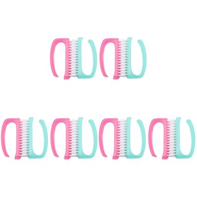 Beaupretty 12pcs Ergonomic Handle Nail Brush Fingernail Cleaner Gentle Bristles for Manicure Dust Removal and Household Nail Care Random Color