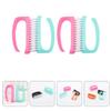 Beaupretty 12pcs Ergonomic Handle Nail Brush Fingernail Cleaner Gentle Bristles for Manicure Dust Removal and Household Nail Care Random Color view 2