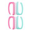 FRCOLOR 8pcs Nail Brush Cleaner Handle Nail Brush for Fingernail Comfort Grip for Home Pedicure Random Color view 2
