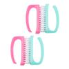 FRCOLOR 8pcs Nail Brush Cleaner Handle Nail Brush for Fingernail Comfort Grip for Home Pedicure Random Color view 4