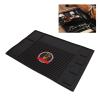 CUEI Barber Organizer Mat, Professional Flexible Anti Slip Magnetic Countertop Silicone Station Mat for Hair Clippers, Trimmer, Scissors, Salon Barbershop Work (17.7x11.8in) view 4