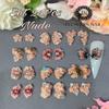 3D Acrylic Flower Nail Art Charms Handmade by Acrylic Powder - 15 colors, 24pcs Flowers Nail Rhinestones Kit 3D Crystal Nail Pearls Flat Design Acrylic Nail Art for Women Girls (Nude), 24.0 Count view 1