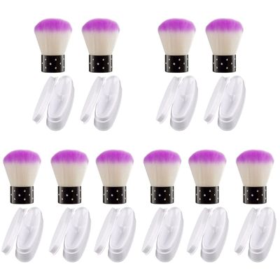 FRCOLOR 10pcs Dipping Powder Kit Nail Tips White Chrome Powder Fingernail Brush Dip Tray Nail Art Tools