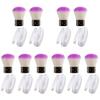 FRCOLOR 10pcs Dipping Powder Kit Nail Tips White Chrome Powder Fingernail Brush Dip Tray Nail Art Tools view 1