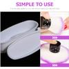 FRCOLOR 10pcs Dipping Powder Kit Nail Tips White Chrome Powder Fingernail Brush Dip Tray Nail Art Tools view 2