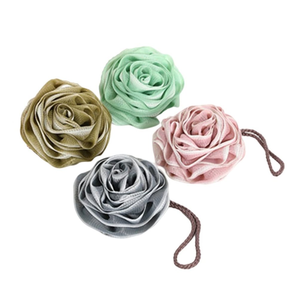 Beavorty Comfortable Bath Skin Cleaning Rose Bath Ball Accessories Exfoliating Ball Present Idea