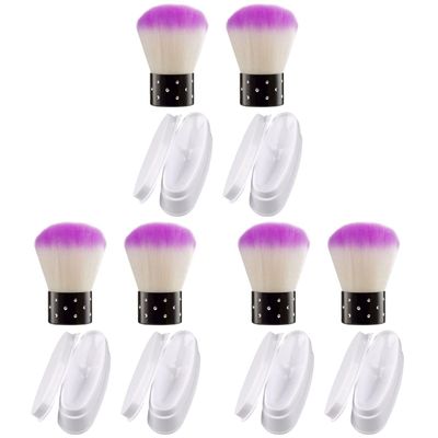 FRCOLOR 6pcs Nail Dip Kit for Beginners White Chrome Nail Powder Complete Brush Duster
