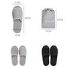 SIQITECHNO Spa Slippers Portable Travel Indoor Hotel Casual Cotton Slippers Open Toe Non-Slip US Size Men 10 Women 11 (Black+Gray) view 2