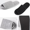 SIQITECHNO Spa Slippers Portable Travel Indoor Hotel Casual Cotton Slippers Open Toe Non-Slip US Size Men 10 Women 11 (Black+Gray) view 3