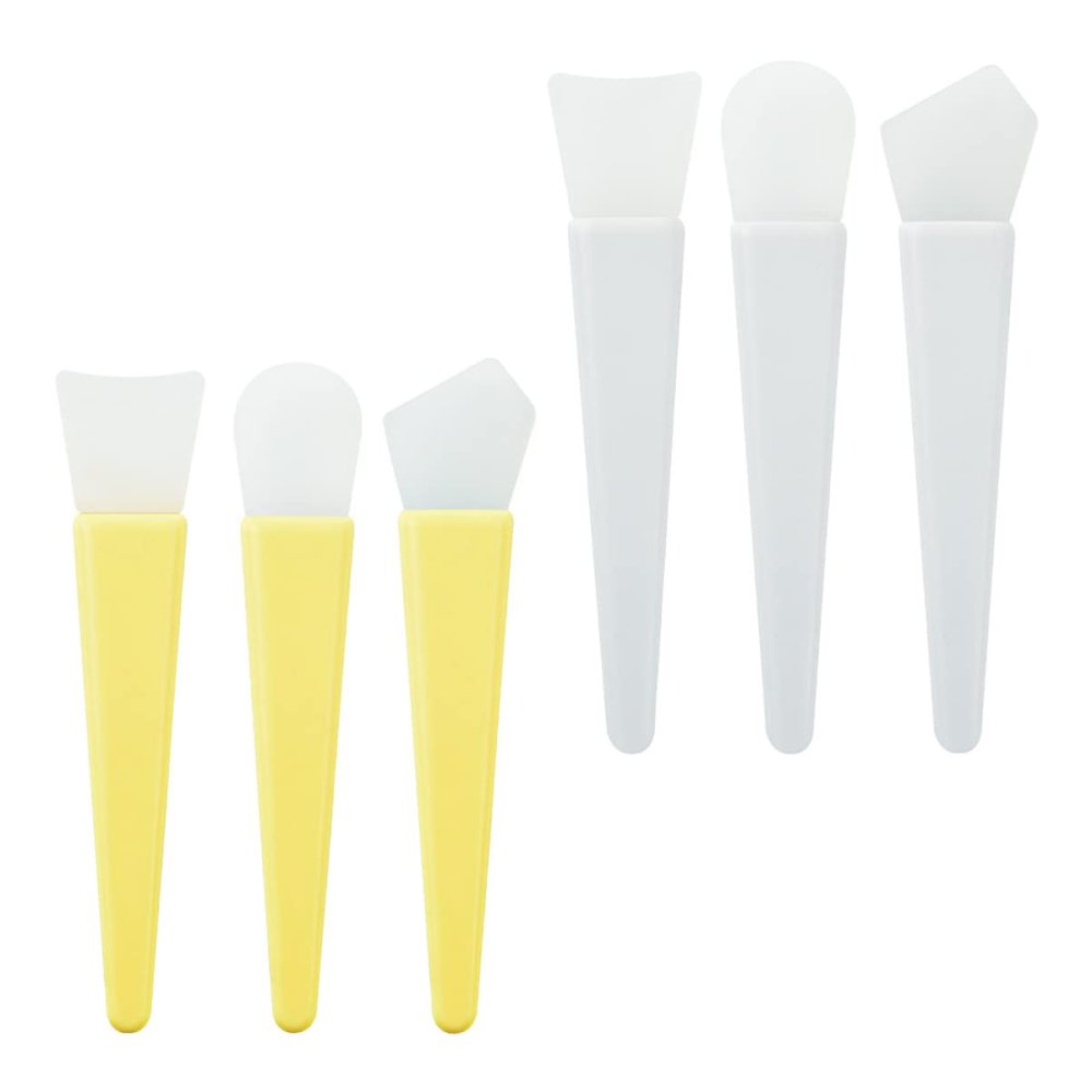 KALLORY 2sets Face Mask Applicator Brush Silicone Facial Mud Brush Beauty Mask Tools for Skincare