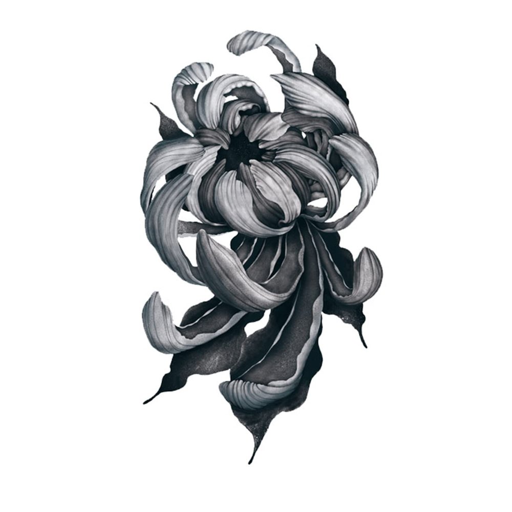 Large Temporary Tattoos Women Temporary Neck Tattoos Temporary Realistic Flower Chest Tattoo for Adults (Temporary Tattoos Sticker 9)