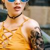 Large Temporary Tattoos Women Temporary Neck Tattoos Temporary Realistic Flower Chest Tattoo for Adults (Temporary Tattoos Sticker 9) view 2