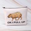 BDPWSS Capybara Makeup Bag Capybara Lover Gifts OK I Pull Up For Wildlife Lover Gifts Rodent Animal Lover Gifts Zipper Bag (I PULL UP) view 4