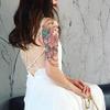 Large Temporary Tattoos Women Temporary Neck Tattoos Temporary Realistic Flower Chest Tattoo for Adults (Temporary Tattoos Sticker 4) view 3