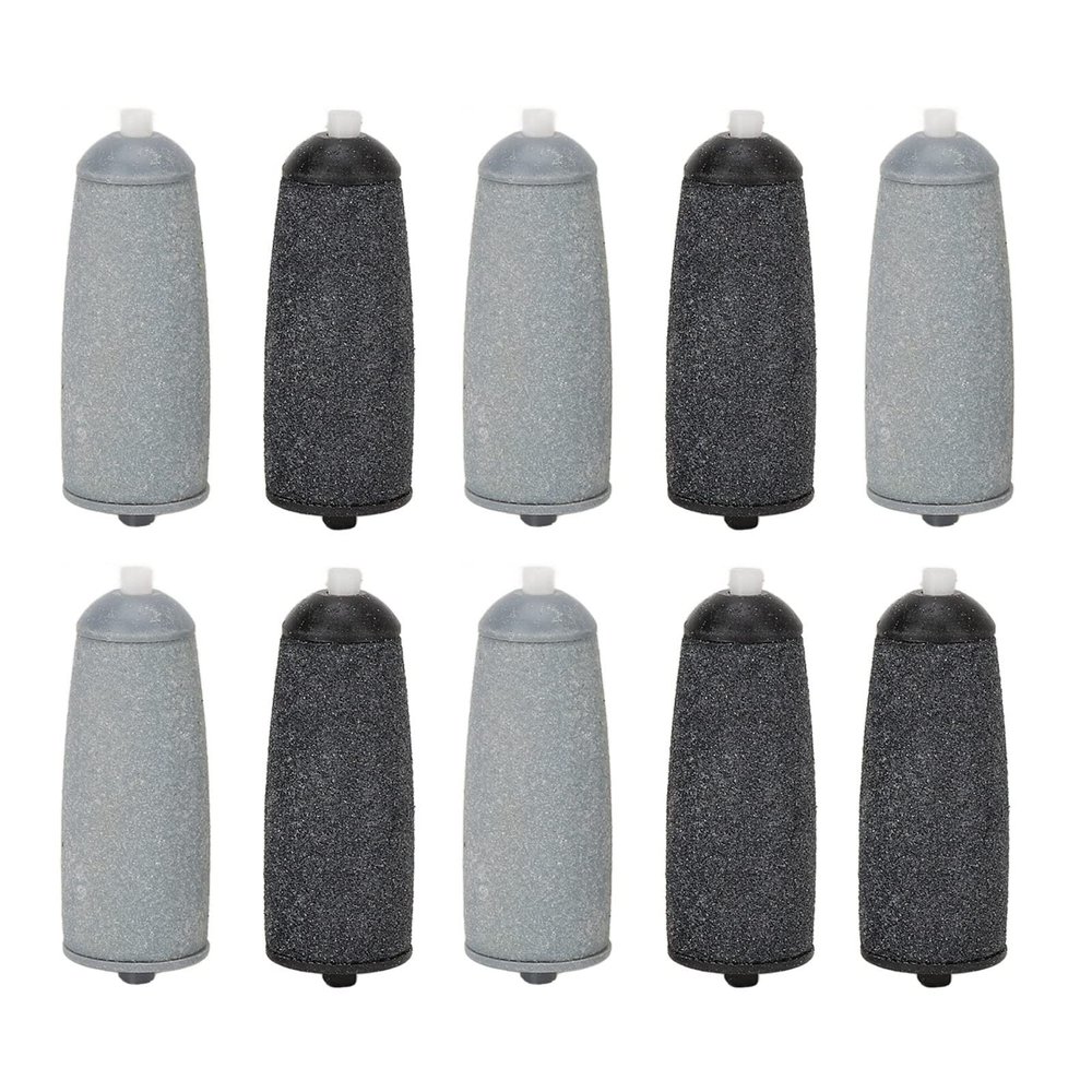 Replacement Roller Head,Electric Foot Grinder Replacement Head,5pcs Coarse and 5pcs Fine Refill Heads,Foot File Accessory for Callus Remover(Black, Grey)