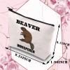 BDPWSS Beaver Makeup Bag Beaver Lover Gift Beaver Whisperer Zipper Pouch Wildlife Animal Lover Gift Beaver Themed Gift (Beaver Whisperer) view 2