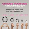 PuffCuff Just Try It Curlfriend!, Original 5, Junior 3, Mini 2.5 Micro 1.5 and Teeny 1.25, For Thick, Curly, Textured Hair, Painless, Damage-Free Styling for Big Hair, Black view 2