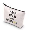 BDPWSS X-Ray Tech Gift Radiographer Makeup Bag Keep Calm And Beam On For Radiation Therapist Gifts Radiographer inspirational gift (Calm beam) view 1