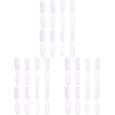 Beavorty 24pcs Manicure Nail Care Tools Brush Nail Scrubber Buffer Cleaner Hand Foot Tools