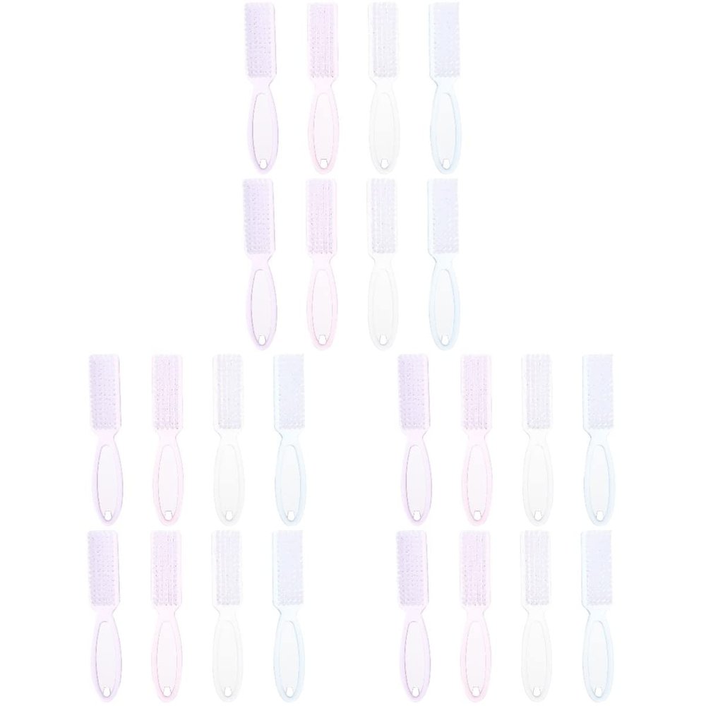 Beavorty 24pcs Manicure Nail Care Tools Brush Nail Scrubber Buffer Cleaner Hand Foot Tools