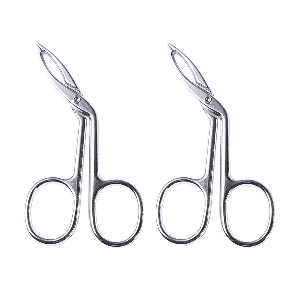 2pcs Eyebrow Scissor beard scissor nose hair scissor brow shaping Eyebrow Stainless
