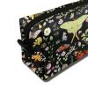 Butterflies Moths Flower Makeup Bag For Women, Portable Cosmetic Bag Zipper Pouch Travel Toiletry Organizer Bag view 2
