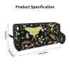 Butterflies Moths Flower Makeup Bag For Women, Portable Cosmetic Bag Zipper Pouch Travel Toiletry Organizer Bag view 4