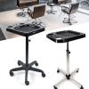 OCASAMI Salon Tray Rolling Tray Aluminum Trolley Cart Salon Tray on Wheels Salon Trolley Beauty Instrument Tray Trolley, Multi-Purpose Tattoo Tray 70-103CM Height Adjustable (Black) view 1