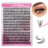 Individual Lashes Large Tray D Curl Lash Clusters 10D 20D 30D 40D Individual Lash Extensions Cluster Lashes Lash Extension Supplies Eyelash Clusters (20D-0.07D, 14mm) view 1