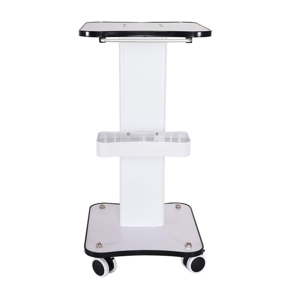 3 Tier Beauty Equipment Cart Beauty Rolling Trolley Cart Equipment Mobile Salon Spa Service Instrument Aluminum Alloy Barbershop Holder Organizer with Wheels and Tray