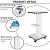 3 Tier Beauty Equipment Cart Beauty Rolling Trolley Cart Equipment Mobile Salon Spa Service Instrument Aluminum Alloy Barbershop Holder Organizer with Wheels and Tray view 3