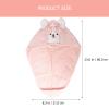 minkissy Cartoon Dry Hair Cap Hair Towel Quick Dry Hair Turbans Towel for Hair Absorbent Shower Caps Hair Drying Towel Fast Drying Towel Bath Pink Girl Absorbent Cap Coral Fleece view 2