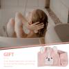 minkissy Cartoon Dry Hair Cap Hair Towel Quick Dry Hair Turbans Towel for Hair Absorbent Shower Caps Hair Drying Towel Fast Drying Towel Bath Pink Girl Absorbent Cap Coral Fleece view 4