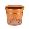 JHDPH Wood Foot Bath Bucket Footbath, Oak Foot Bath Barrel, Pedicure Bowl Spa Massage Wooden Foot Basin, Foot Bath Barrel Health Massage Durable Heightening Foot Tub (Size : 35cm with Cover) view 1
