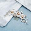 SOLUSTRE Bride Hair Accessory Handmade Pearl Floral Hairpin Comb Wedding Dinner Dance Decorations view 2