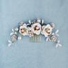SOLUSTRE Bride Hair Accessory Handmade Pearl Floral Hairpin Comb Wedding Dinner Dance Decorations view 3