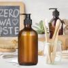 4 Pack 16.9 Oz Shampoo and Conditioner Hand Soap Dispenser Refillable Pump Bottles with Waterproof Labels (Amber) view 2