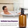 4 Pack 16.9 Oz Shampoo and Conditioner Hand Soap Dispenser Refillable Pump Bottles with Waterproof Labels (Amber) view 4
